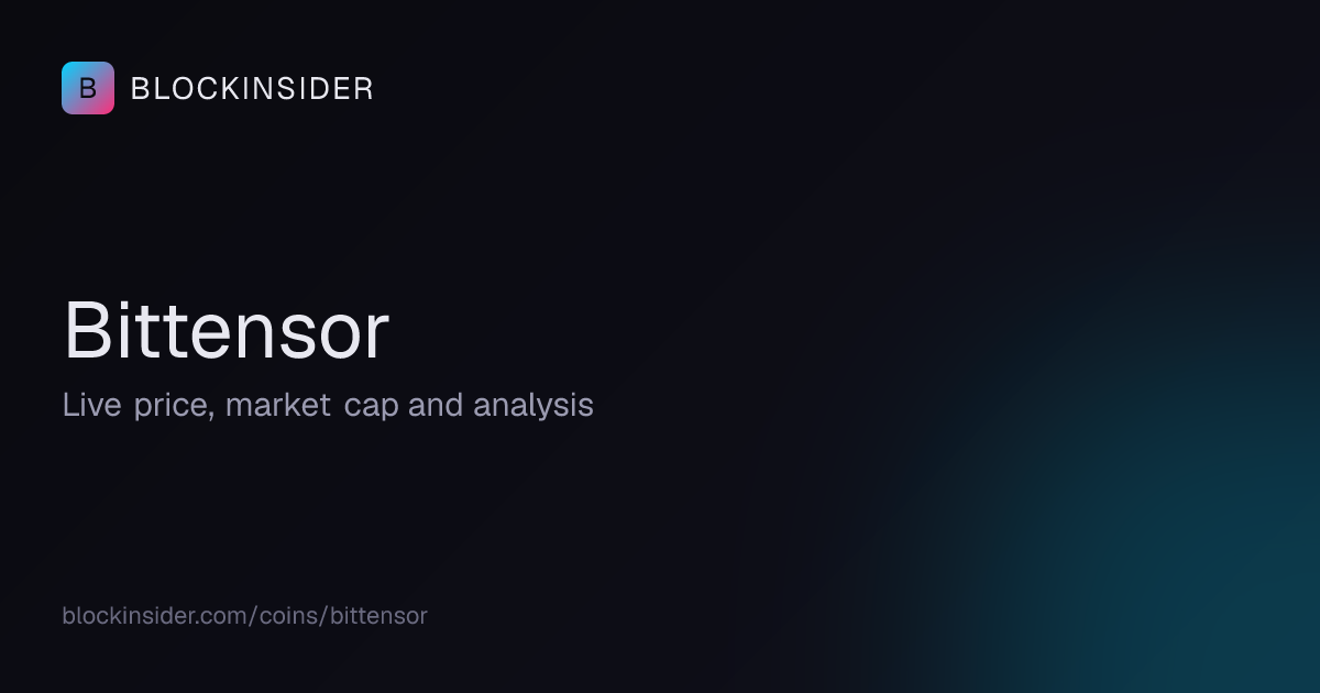 Bittensor (TAO) Price & Market Analysis: Live Data