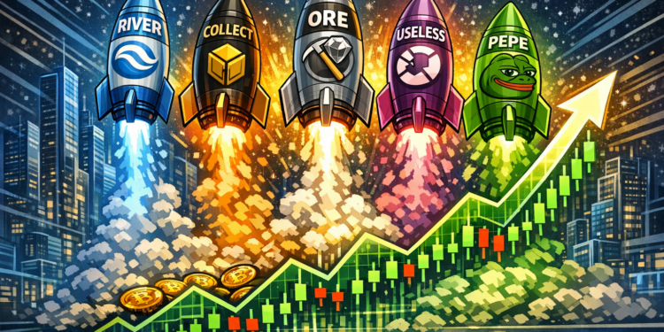 Weekly Crypto Top Gainers: RIVER, COLLECT, ORE, USELESS, PEPE Surge Dec 29–Jan 5